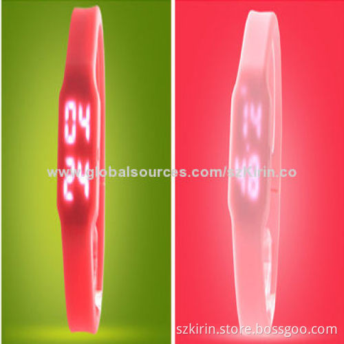 Multifunction silicone LED watch with USB flash drive, TF card slot drop, 3-year warranty